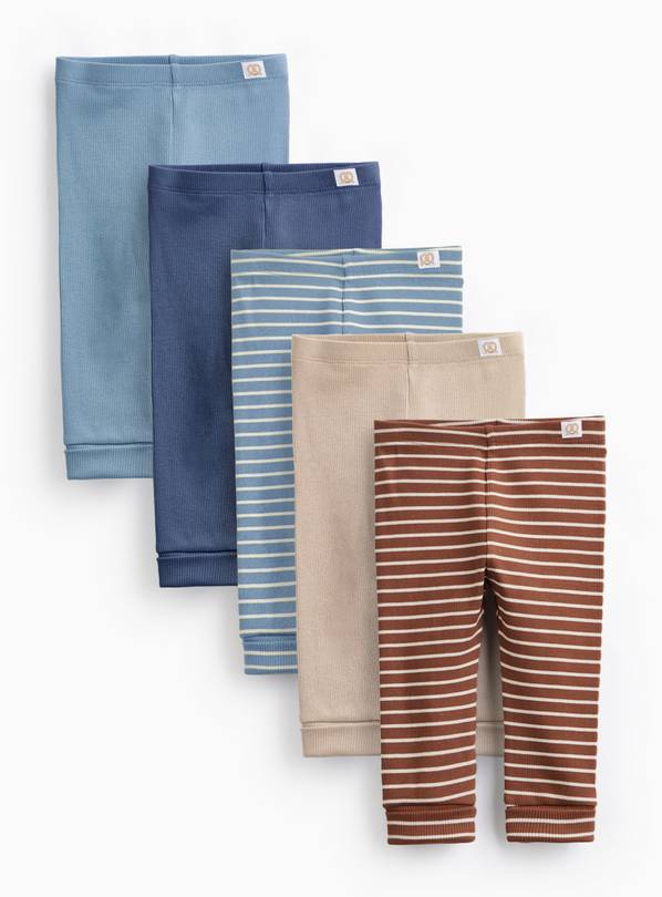 Striped Leggings 5 Pack Up to 3 mths